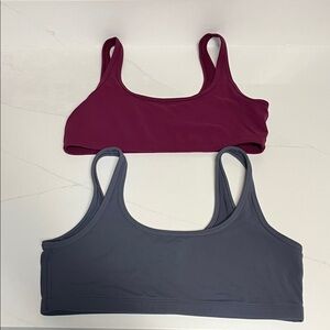 Women's Sports Bra Set - Burgundy and Gray Size Large